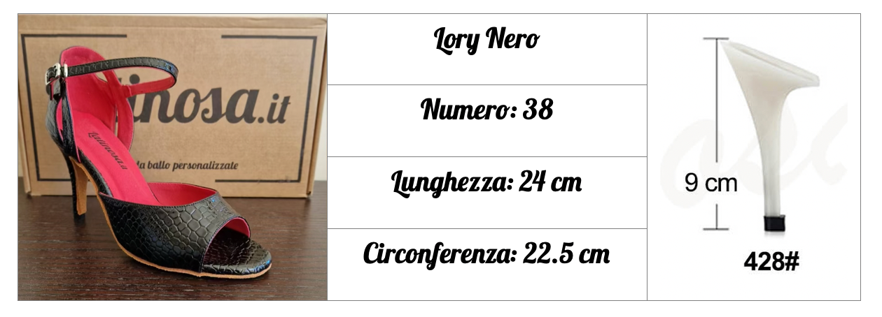 Lory Nero 38 - Tacco 9