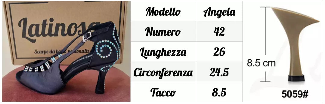 Angela Nero 42 - tacco 8.5