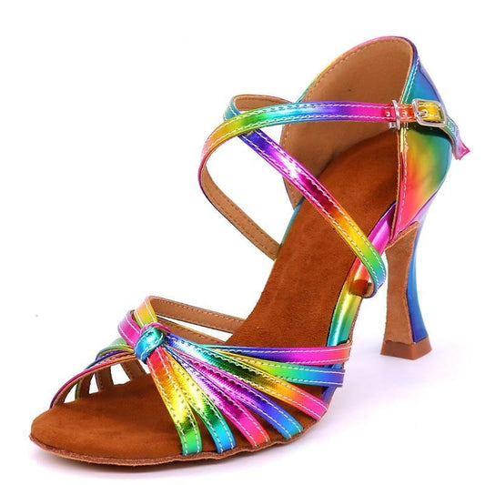 Iris - Latinosa - Scarpe da ballo multicolor - arcobaleno - sandali aperti colorati
